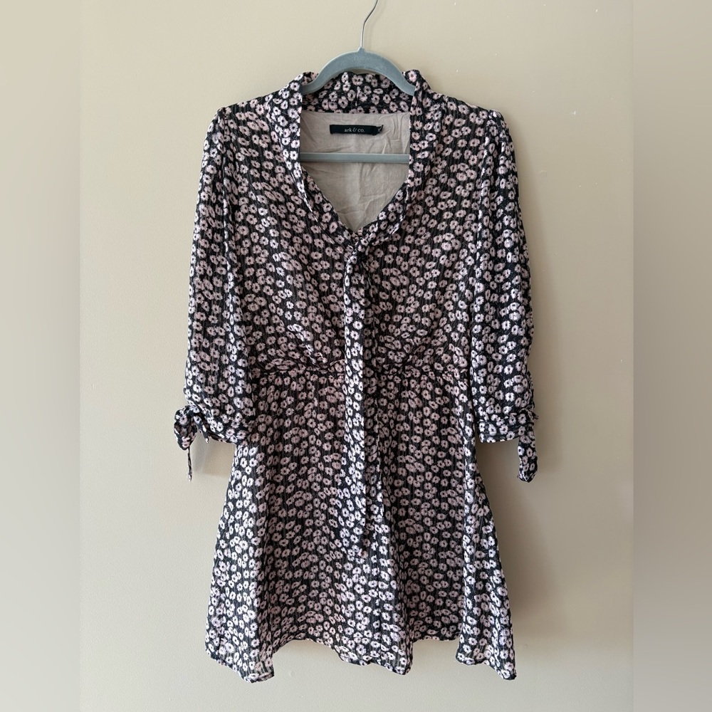 Ark & Co Black and Pink Floral Dress